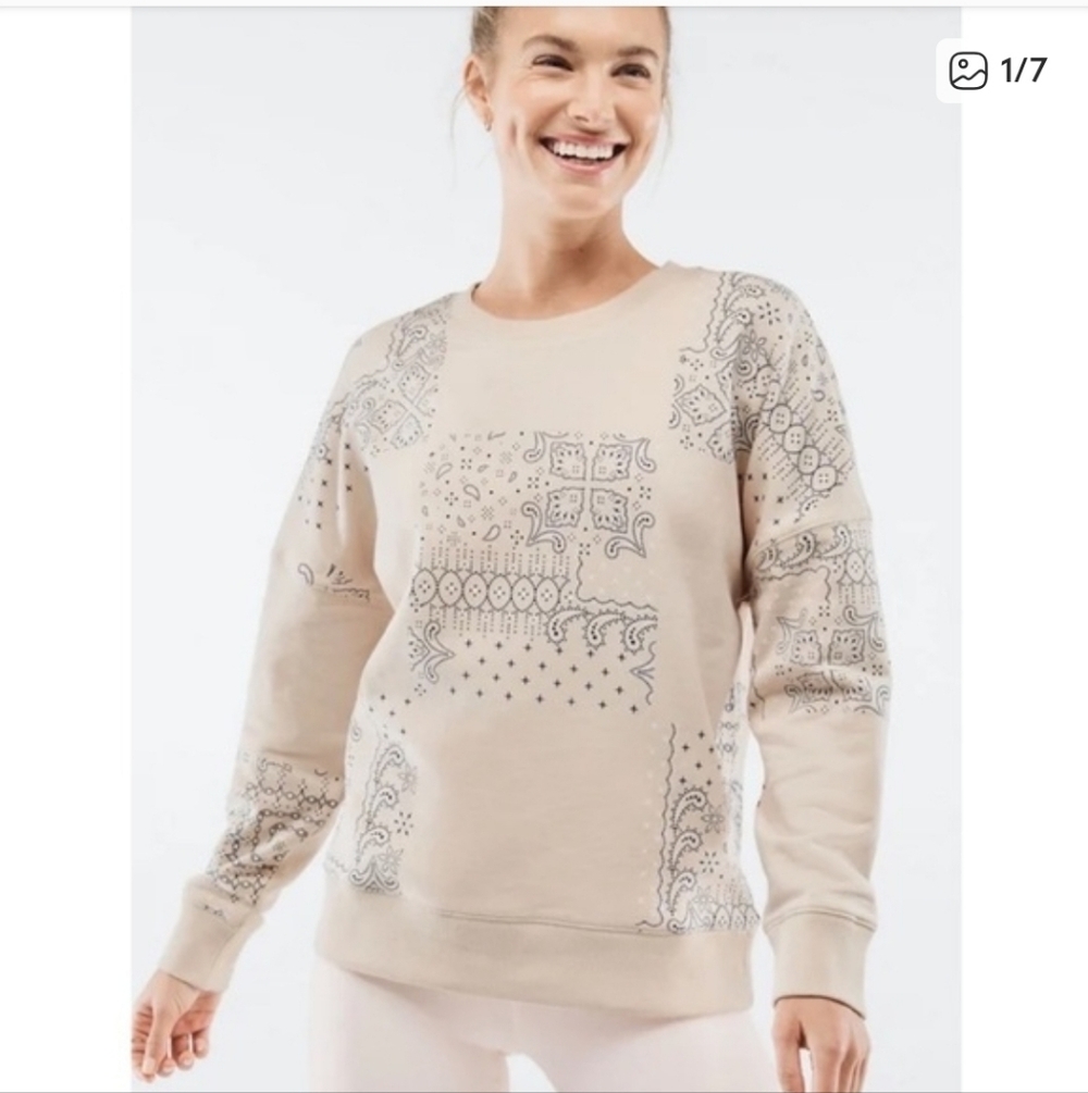 Fabletics Cream Sweatshirt
